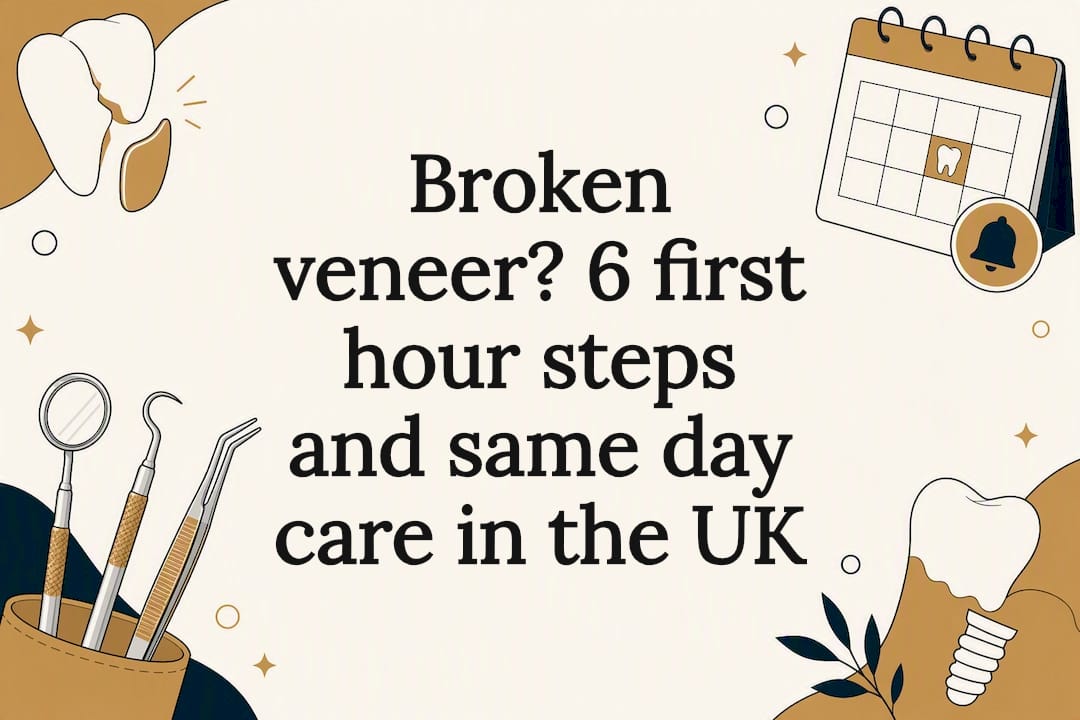 Broken veneer? 6 first hour steps and same day care in the UK