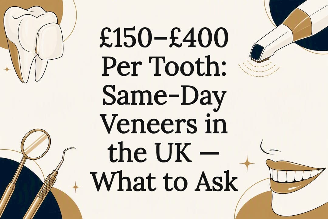 £150–£400 Per Tooth: Same-Day Veneers in the UK — What to Ask